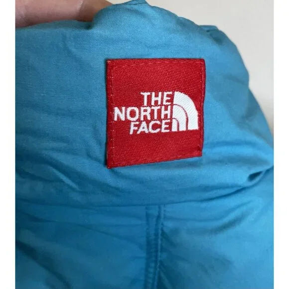 North Face Vintage 80s Down Feather Jacket Puffer Men’s Blue L - Picture 5 of 14